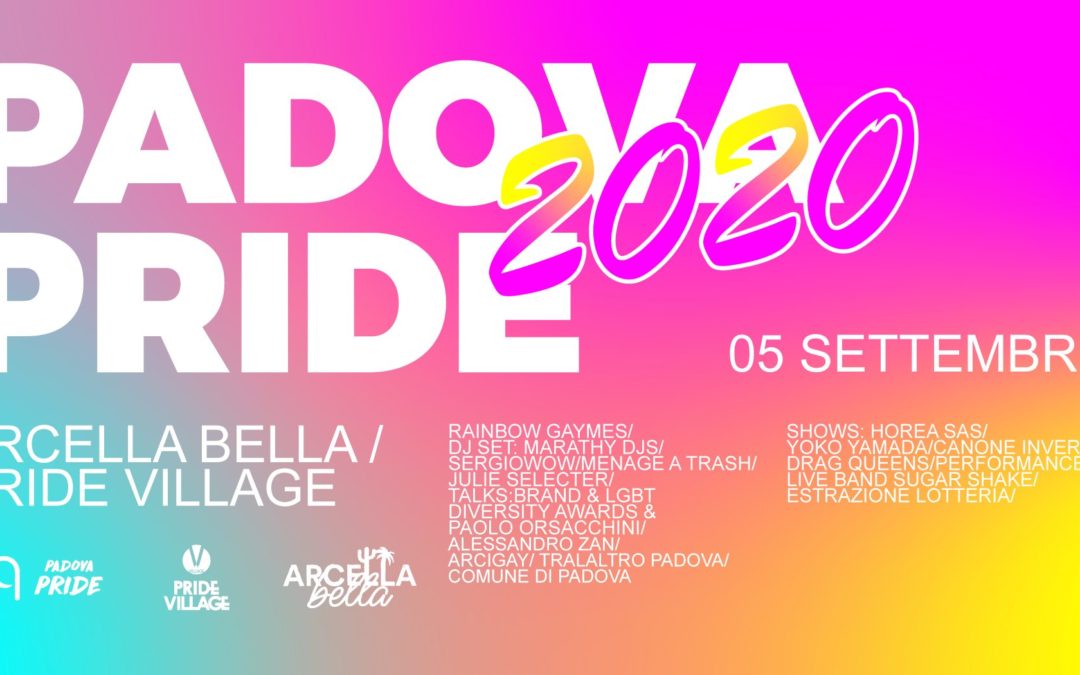 CS Padova Pride 2020  – Sabato 5 settembre torna il Pride a Padova