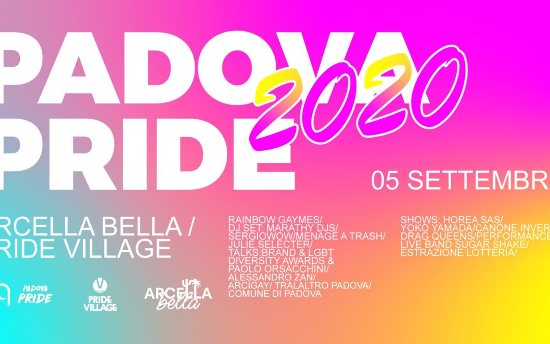 CS Padova Pride 2020 – Sabato 5 settembre torna il Pride a Padova